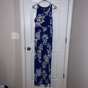 Pink Blush Floral Maxi Maternity Dress